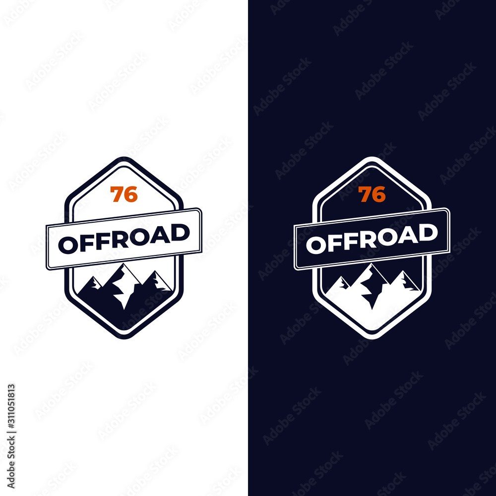 mountain vintage logo design sign illustration symbol vector icon badge graphic offroad travel adventure outdoor identity community business company 