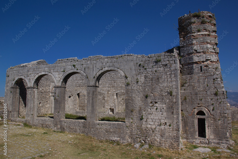 Landmarks of Albania. Rozafa fortress in Shkodar.