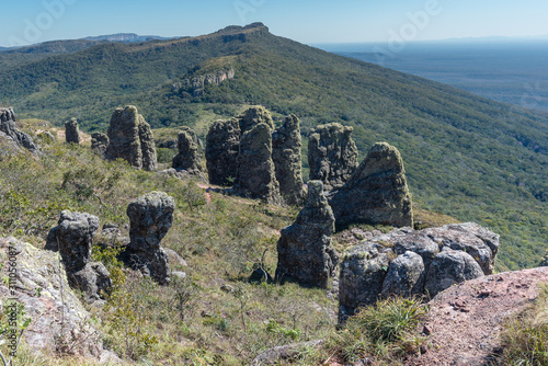 Rocks known as Guardians of Santiago, Chiquitania, Bolivia photo