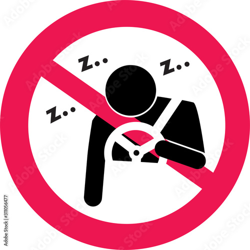 sleep drive sign symbol vector