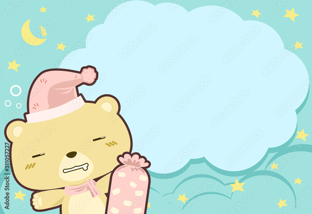 Cute bear and balloon blank Cute bear and balloon blank