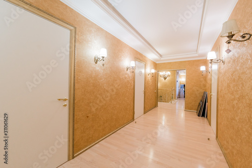 Russia  Moscow- August 05  2019  interior room apartment modern bright cozy atmosphere. general cleaning  home decoration  preparation of the house for sale