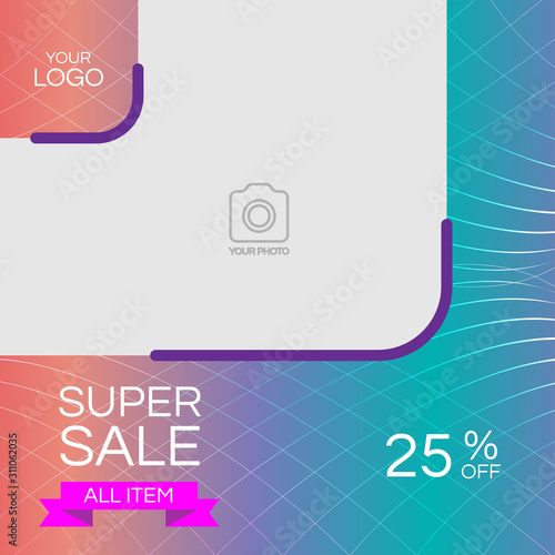 fashion social media post template for promotion. Editable photo frames, stories, backgrounds, banners