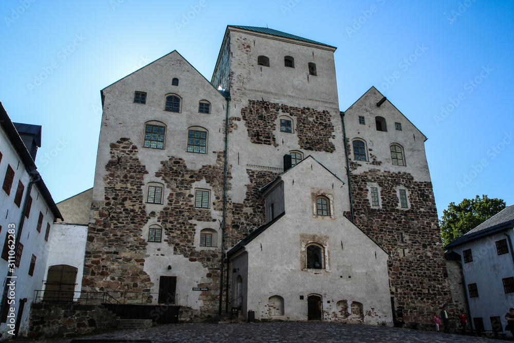 The castle in Turku in finland, one of the famous Finnish sights and attrations for the tourists. 