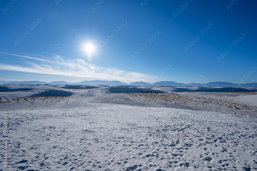 Sun begins to fall over the dunes of White Sands New Mexico. Sun begins to fall over the dunes of White Sands New Mexico.