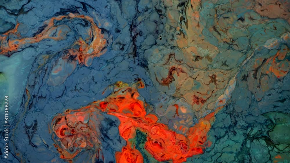 Abstract Ink Paint Movement Explode and Spread on Milky Liquid Element Abstract Ink Paint Movement Explode and Spread on Milky Liquid Element