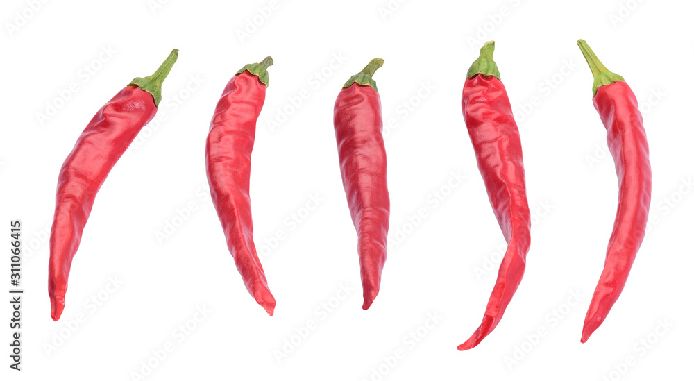 red chili pepper isolate on white red chili pepper isolate on white