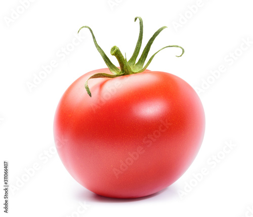 Wallpaper Mural one fresh red tomato isolated on white Torontodigital.ca