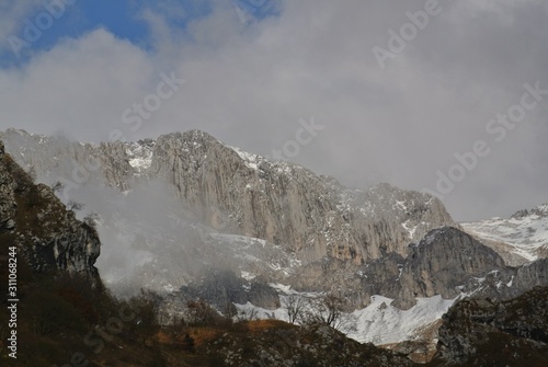 mountains in winter