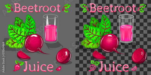 Beetroot juice in glass