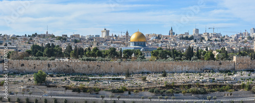 Temple Mount and the Old City in Jerusalem.