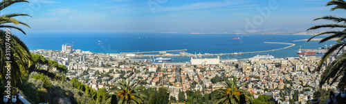 Tablou pe pânză Panorama of Haifa from Mount Carmel.