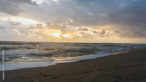 Wallpaper Mural The scenic view of sunrise at Batu Burok Beach in Kuala Terengganu during the morning. Torontodigital.ca