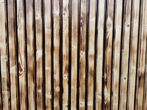 Wooden thin slats with trac...