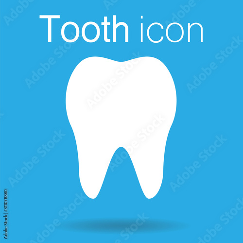 teeth icon dentist flat vector sign/symbol. For mobile user interface vector icon