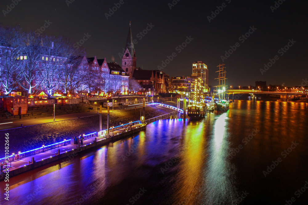 Weser Ufer bei Nacht4