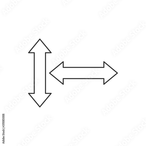 Linear Double arrow icon in...