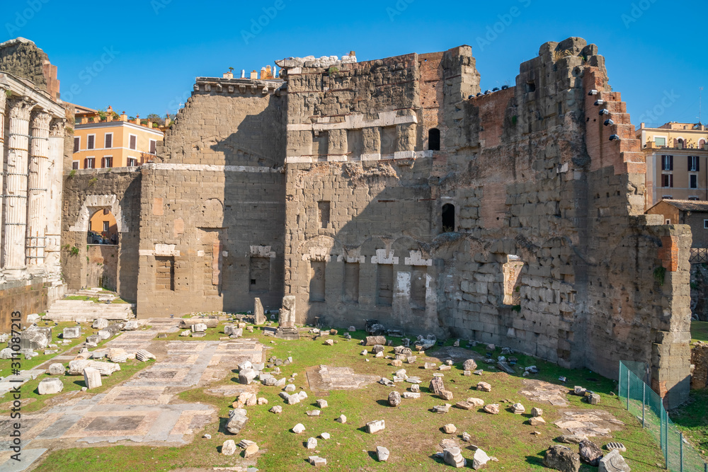 Roman forum. Imperial forum of Emperor Augustus. Rome, Italy.