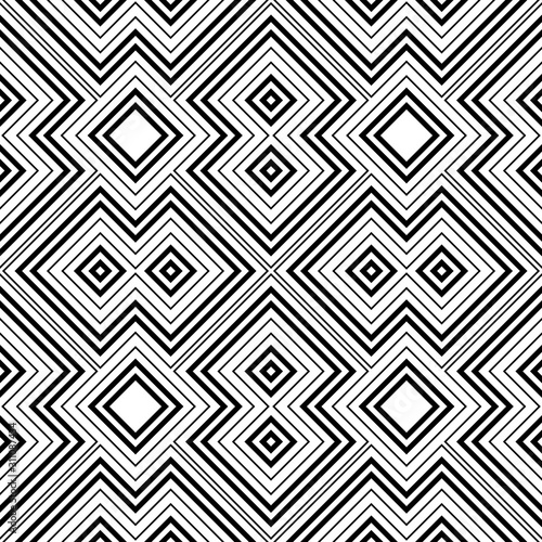 Seamless abstract background with rhombuses. Checkered infinity geometric pattern. Vector illustration. 