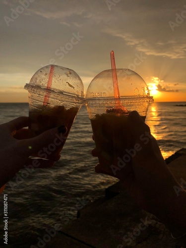 sharing the sunset