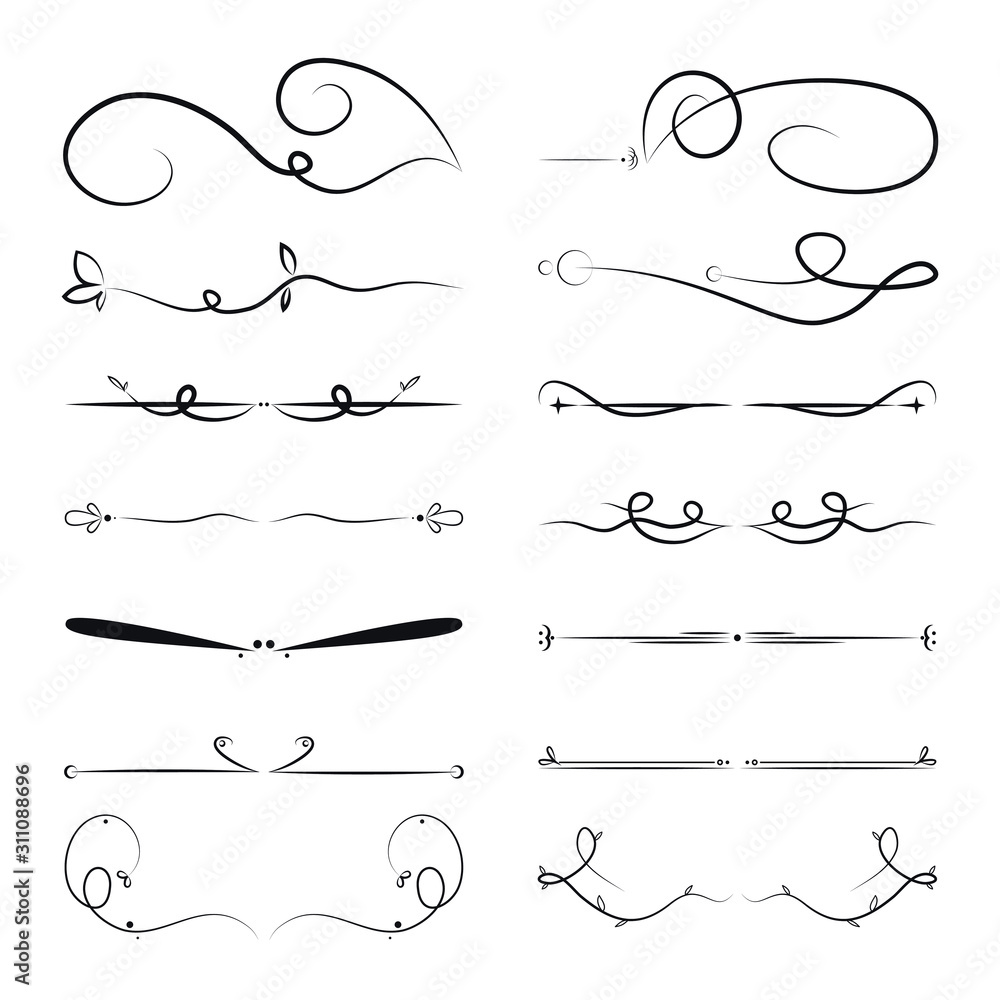 Ornaments Set. Vector Illustration