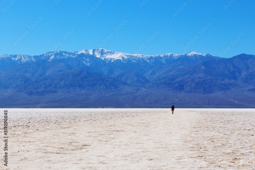 Wideness of Badwater Basin at Death Valley National Park