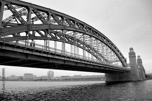 Peter the first bridge in St. Petersburg #311091895