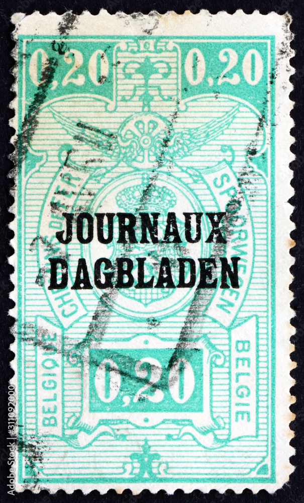 Obraz premium Postage stamp Belgium 1929 Coat of Arms