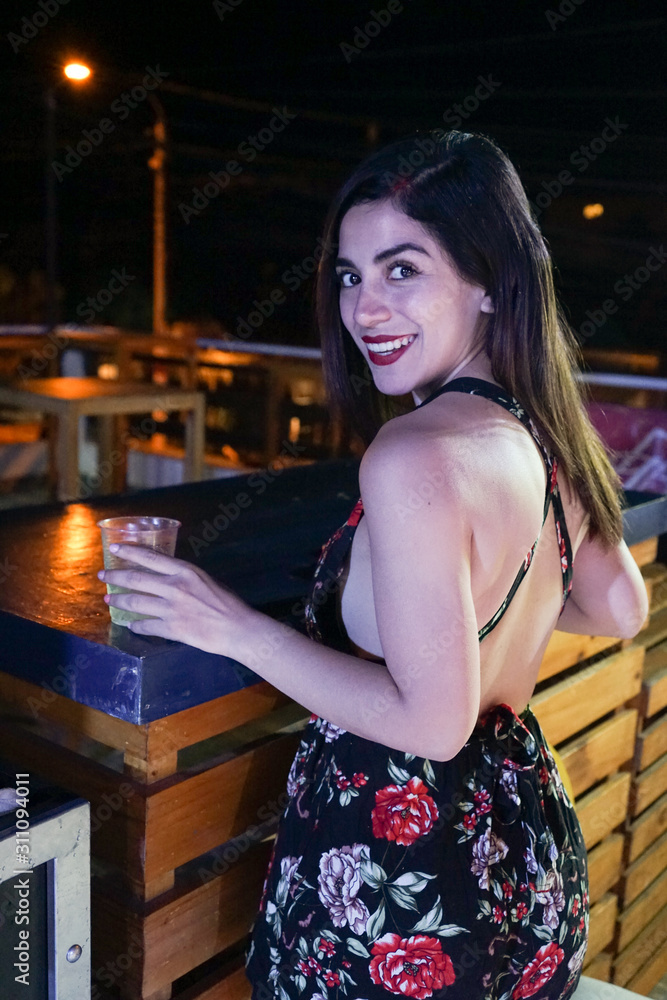 girl is drinking in the party girl is drinking in the party