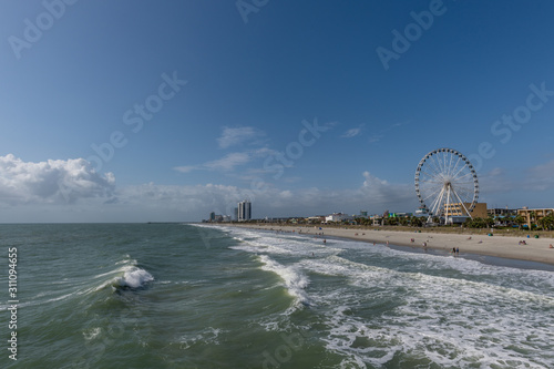 Scenic panoramic Myrtle Beach vista on a beautiful sunny day, South Carolina © Alex Krassel