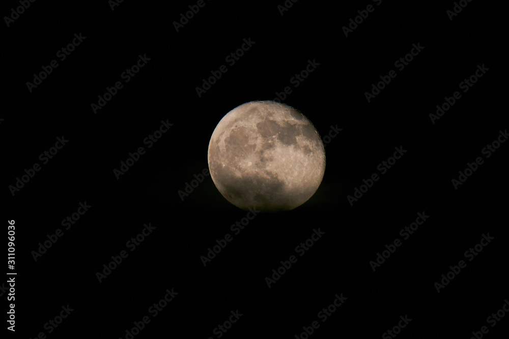 The beginning of the moon eclipse The beginning of the moon eclipse