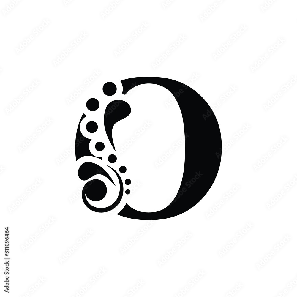 letter . Black flower letter Beautiful capital alphabet letter . Black flower letter Beautiful capital alphabet