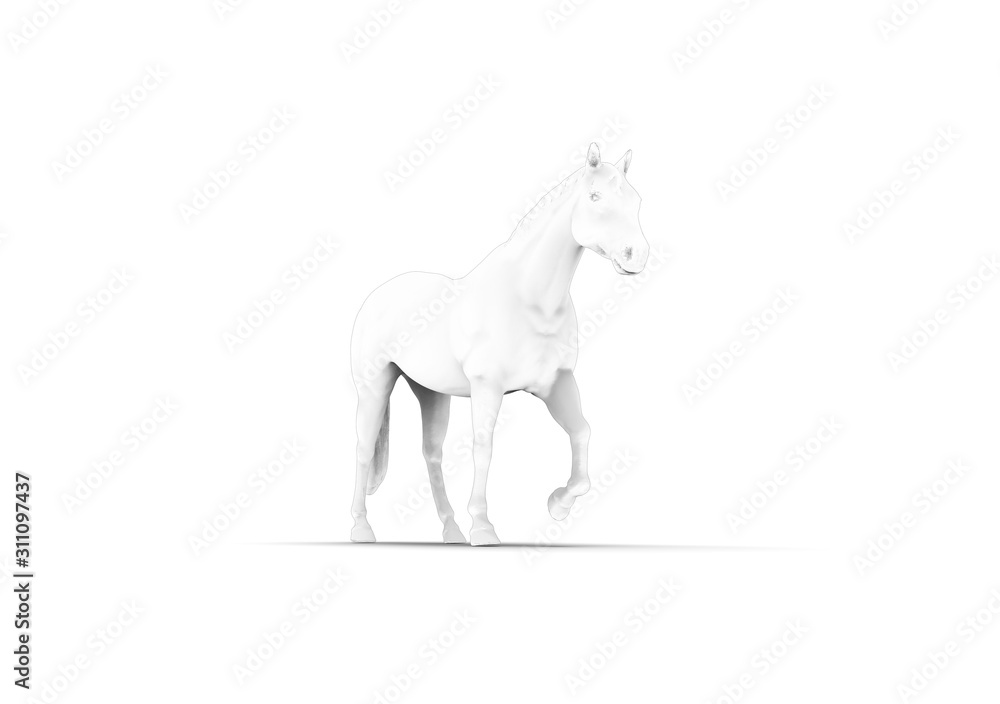 Graphic Animal Isolated on White 3D Rendering Graphic Animal Isolated on White 3D Rendering