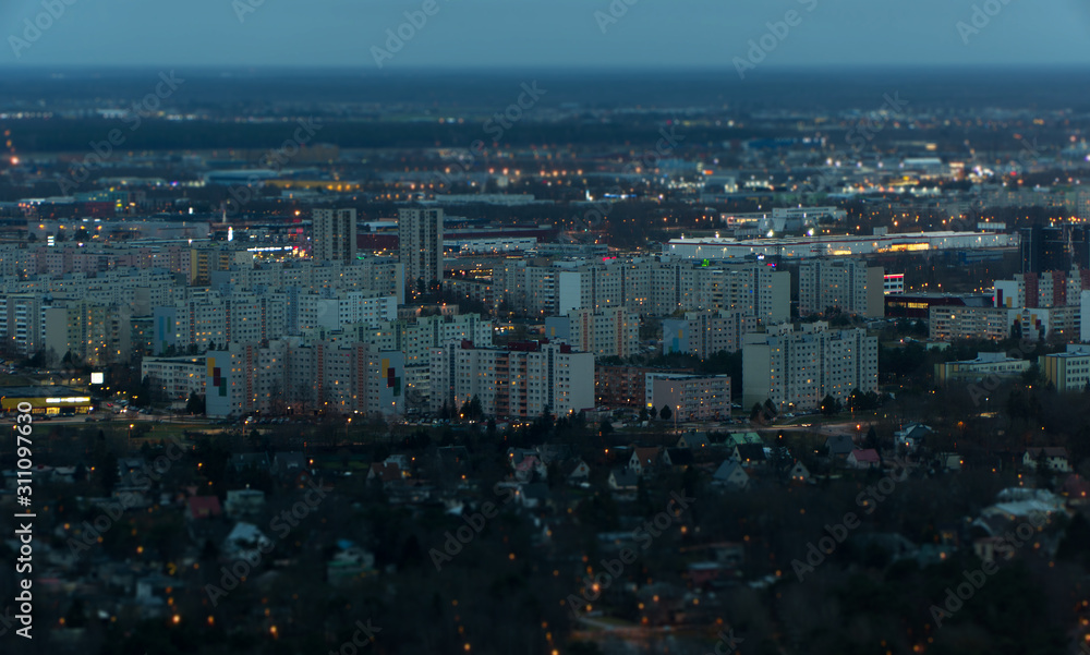 Aerial view of Lasnamae urban area in autumn at evening. Tallinn, Estonia. Aerial view of Lasnamae urban area in autumn at evening. Tallinn, Estonia.