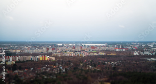 Aerial view of Lasnamae urban area in autumn. Tallinn, Estonia.