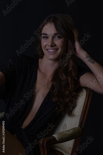 Caucasian brunette Model