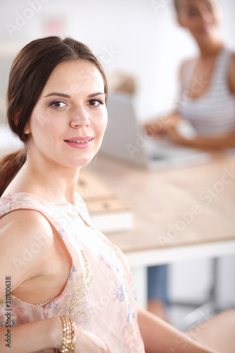 Portrait of business woman in office. business woman. Free Download Portrait of business woman in office. business woman. - GFXLoad