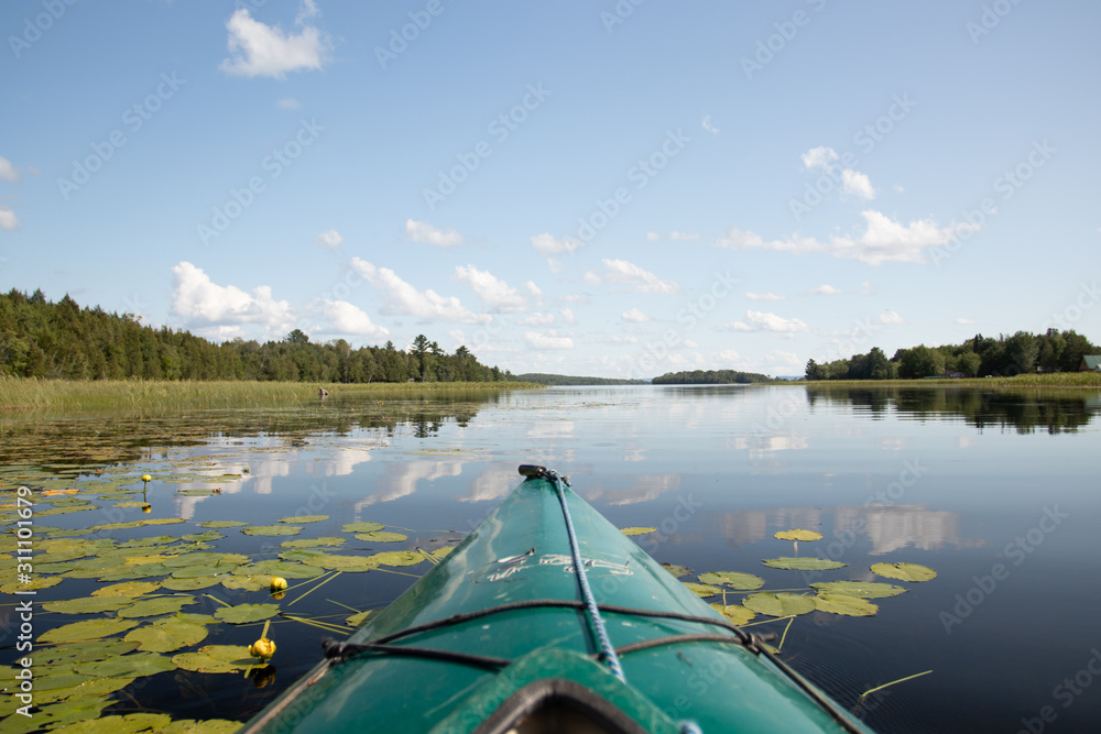 Kayak on lake