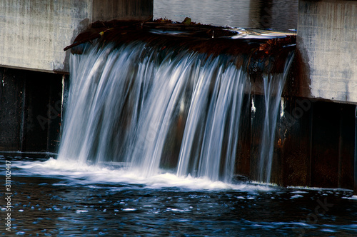 Canvas Print waterfall on river, sweden, sverige, nacka, stockholm