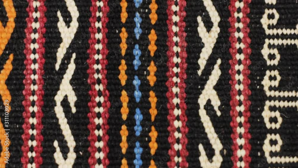 Aztec embroidered pattern stitches blanket color symmetry background Aztec embroidered pattern stitches blanket color symmetry background