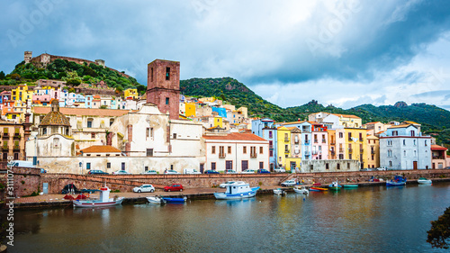 Panoramic view at the Bosa in Sardinia - Italy