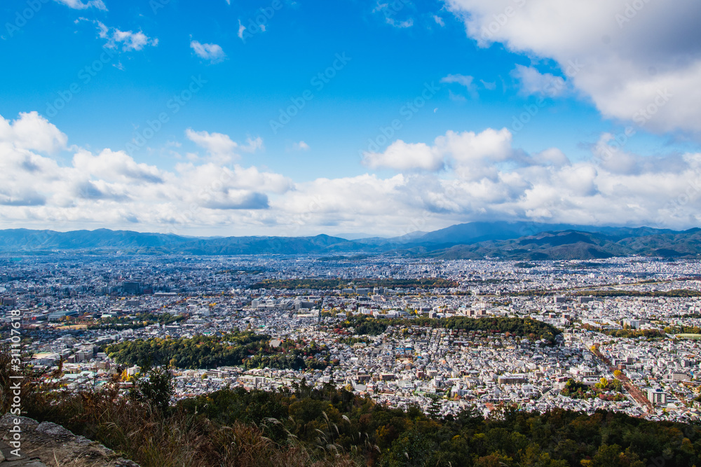 Obraz premium 如意が岳から望む京都市街