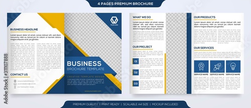 set of business brochure template design with abstract concept and minimalist layout