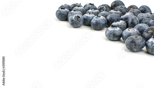 fresh blueberry on white backgrond photo