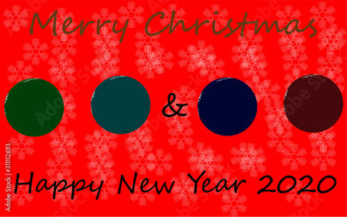 Merry Xmas Event Symbol of Color Christmas Ball