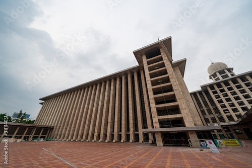 Exterior of Istiqlal mosque...