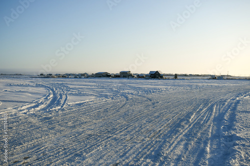 Alaskan Village in Winter