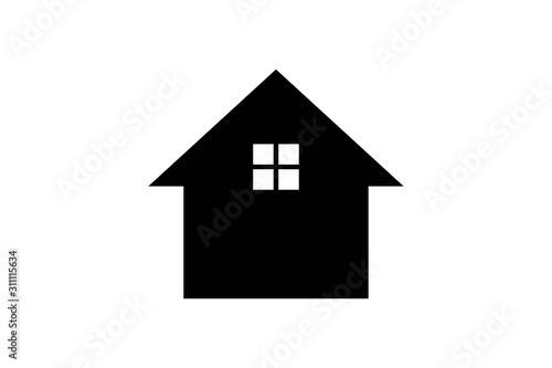 Home icon. House symbol illustration vector to be used in web applications. House flat pictogram isolated. Stay home. Line icon representing house for web site or digital apps