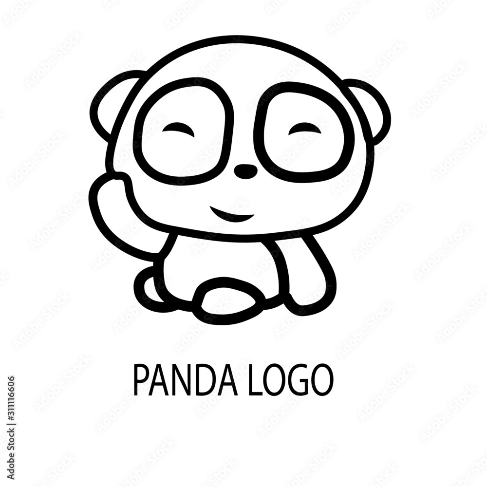 Panda logo animal