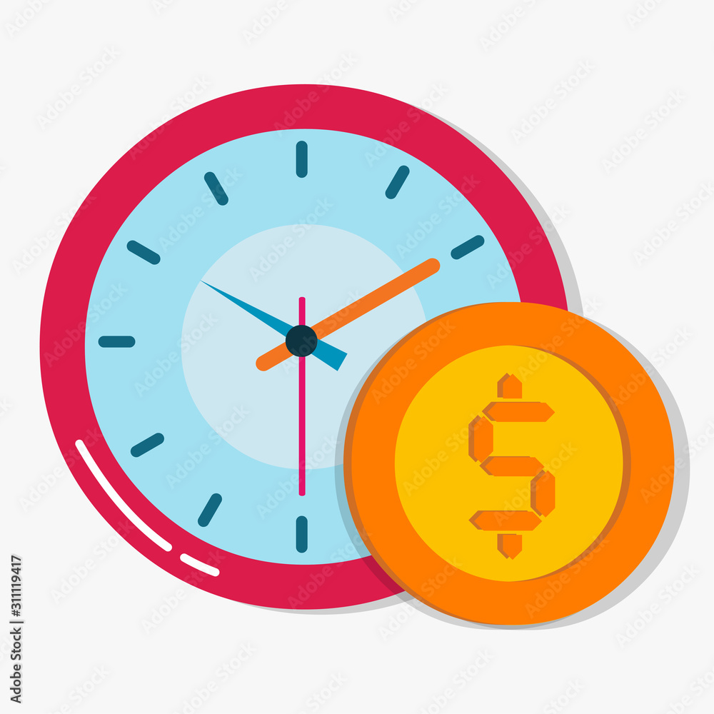 time is money isolated icon vector illustration time is money isolated icon vector illustration